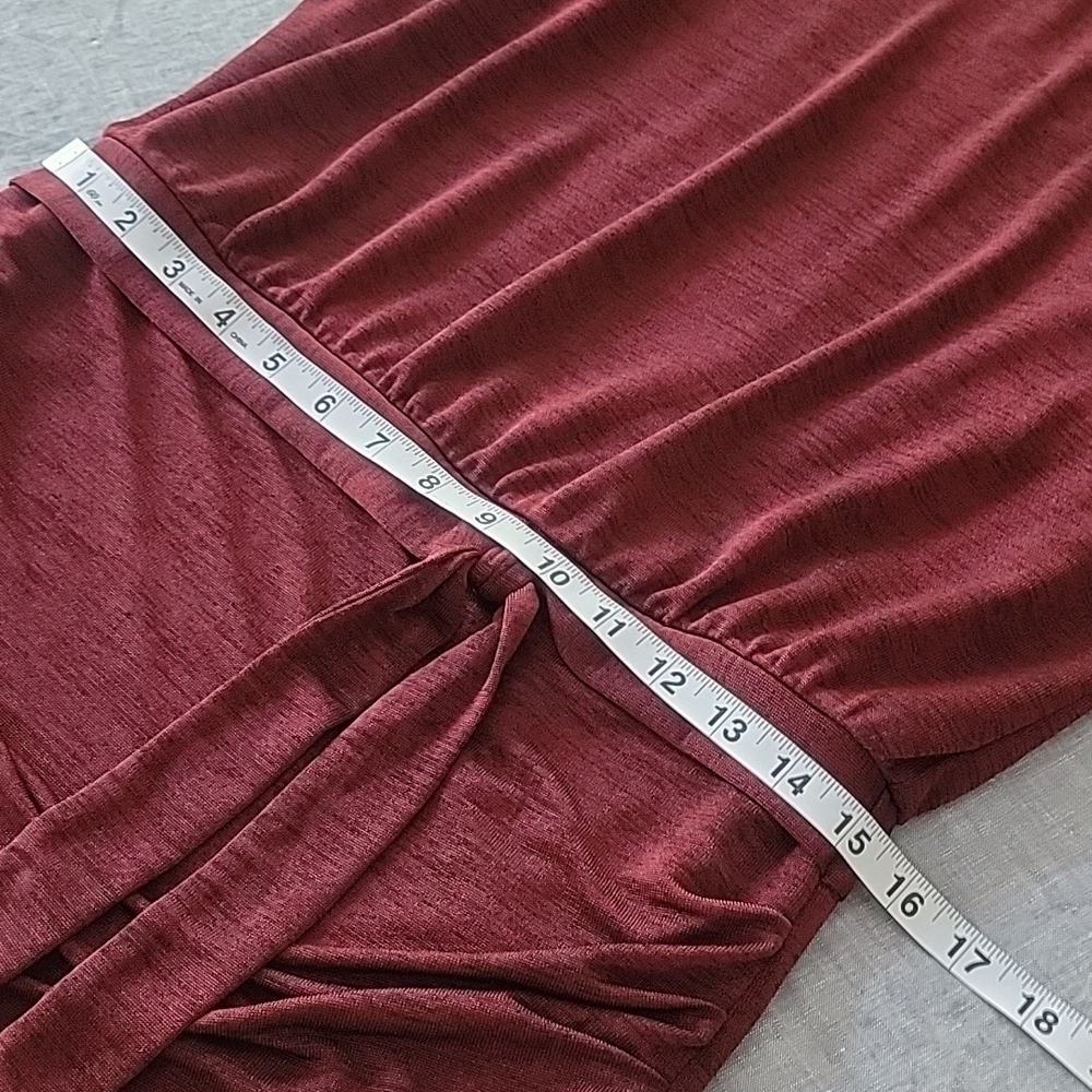 WHBM Metallic Ruby 3/4 Dolan Sleeve Dress - Picture 12 of 16
